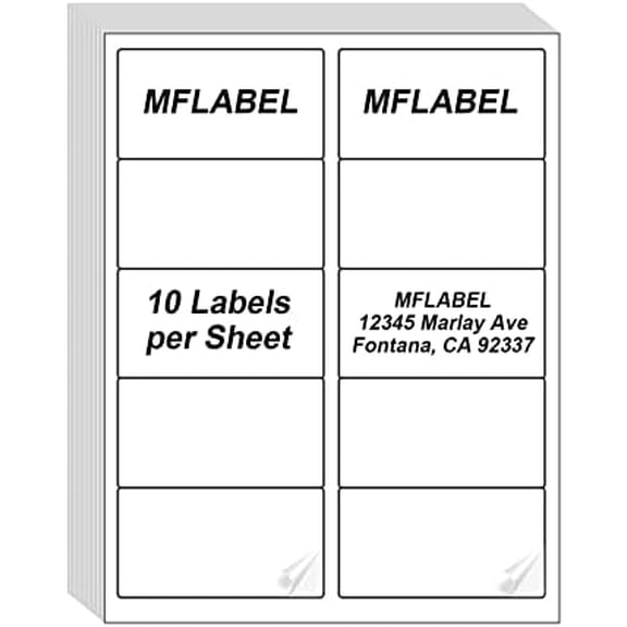 2x4 Shipping Address Labels, 10-UP, 1500 Count, 150 Sheets for Printer, Internet Mailing, FBA Stickers 2" x 4" for Laser/Inkjet Printer