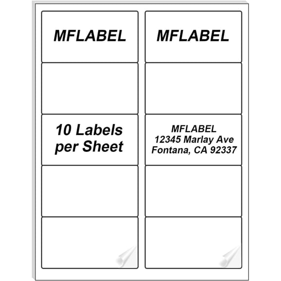 2x4 Shipping Address Labels - 10-UP, 3000 Count, 300 Sheets for Printer - Internet Mailing Stickers, 2" x 4" FBA Labels for Laser/Inkjet Printer