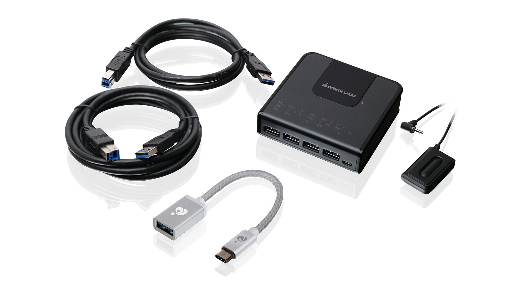 2x4 USB 3.0 Peripheral Sharing Switch with USB-C Adapter - Walmart.com