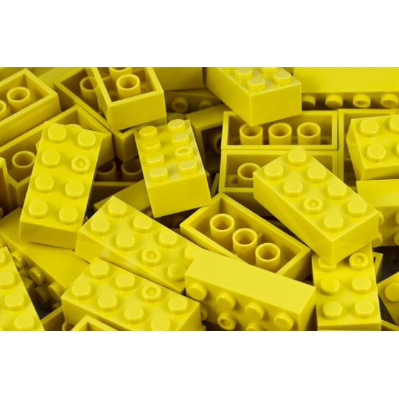 2x4 bricks yellow 100 pack