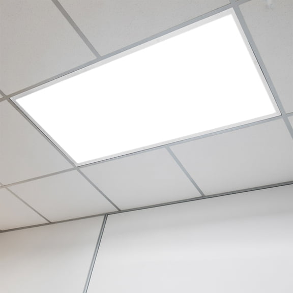 2x4 ft Fluorescent Light Cover for Ceiling Pure White Magnetic Light Filters, Monochrome Plain Single Bright Color Ceiling Lampshades for Home School Office 1Pcs