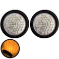 thumbnail image 1 of 2x4Inch Round Clear Lens Amber Super Bright 40 LED Diodes Mid-Turn Sealed Lights, 1 of 2