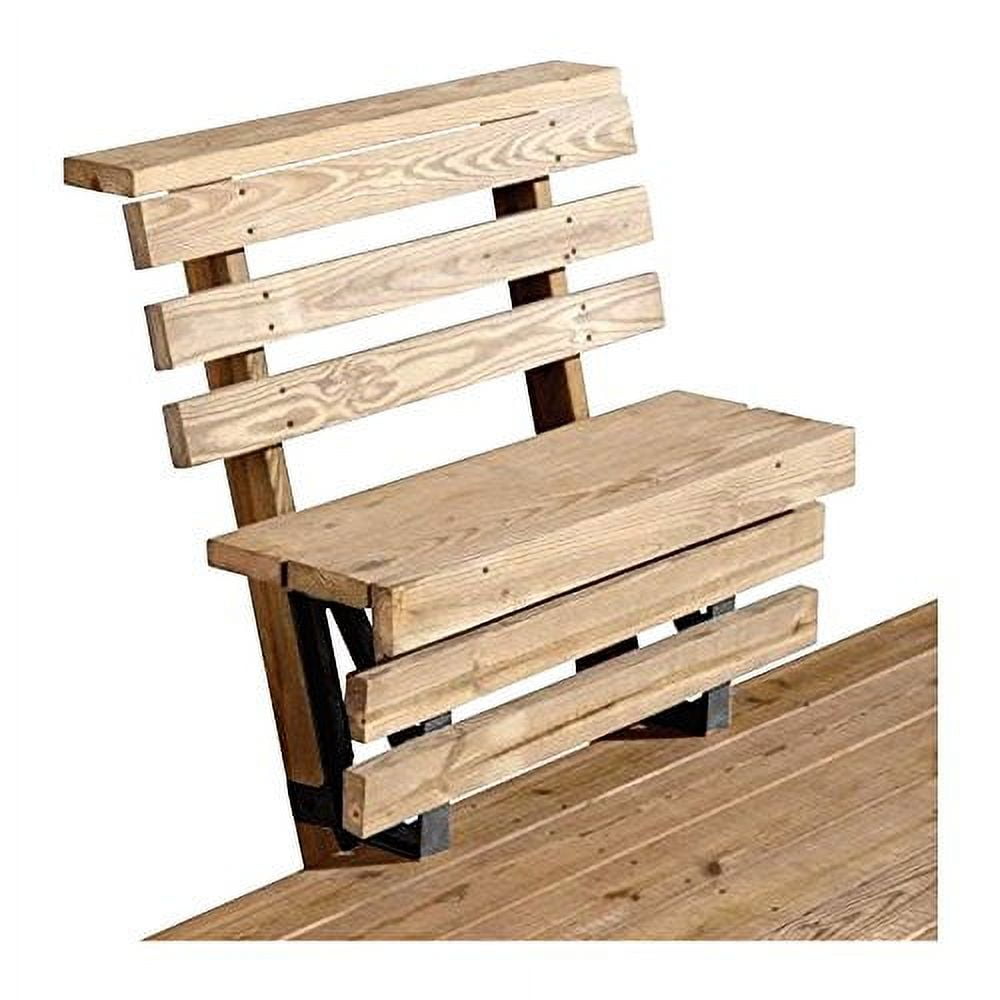 2x4basics Dekmate Deck Bench Brackets Black, 2 pack