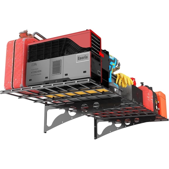 2x4ft Garage Wall Shelving, Heavy Duty Garage Shelves Wall Mounted, Metal Garage Wall Shelf Easy Installation,Space-Saving Floating Shelves Adjustable Distance for Garage (23.6"D x 47"W x 9.7"H)