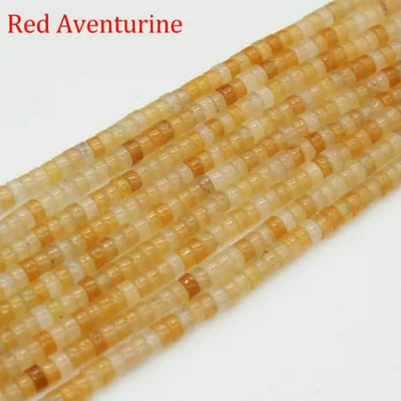 2x4mm Assorted Gemstones Rondelle Crystal Spacer Loose Beads for Jewelry Making