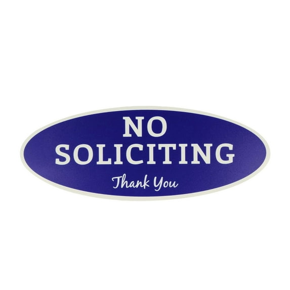 2x5 Inch No Soliciting Sign – Durable & Door Sticker For Home & Business - C