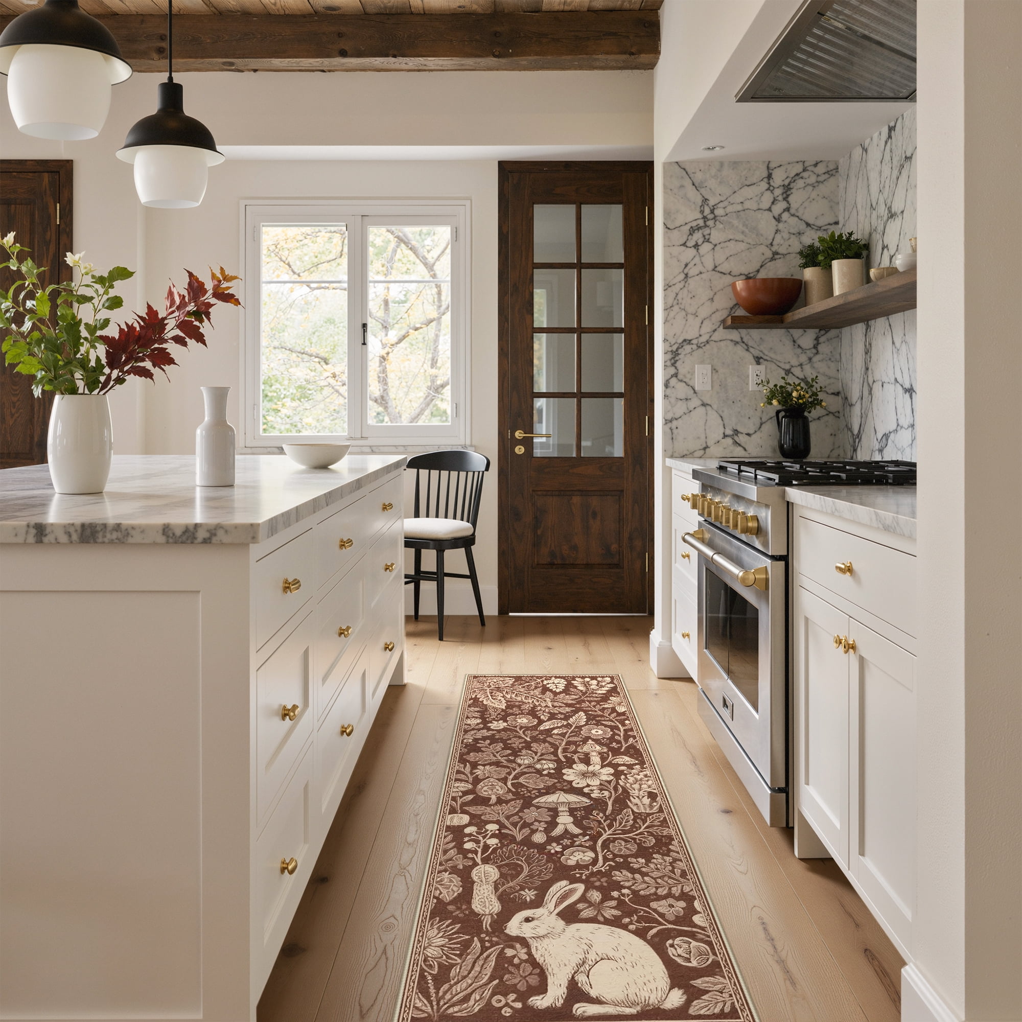 2x5 Runner Rugs for Hallway Kitchen Laundry Room, Non Slip Backing Low ...