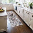 thumbnail image 1 of 2x5 Washable Hallway Runner Rug: Indoor Farmhouse Non-slip Entry Kitchen Rugs Oriental Thin Light Weight Carpet For Living Room Bedroom Soft Water Resisitant Floor Mat Bathroom Laudry(2x5 Brick), 1 of 6