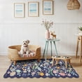 thumbnail image 1 of 2x5 Washable Hallway Runner Rug: Stain Resistant Floral Scalloped Kitchen Rug Farmhouse Soft Carpet For Bathroom Bedroom Laudry Entryway Floor Mat With Non Slip Backing Cute Home Decor(2x5 Purple), 1 of 7