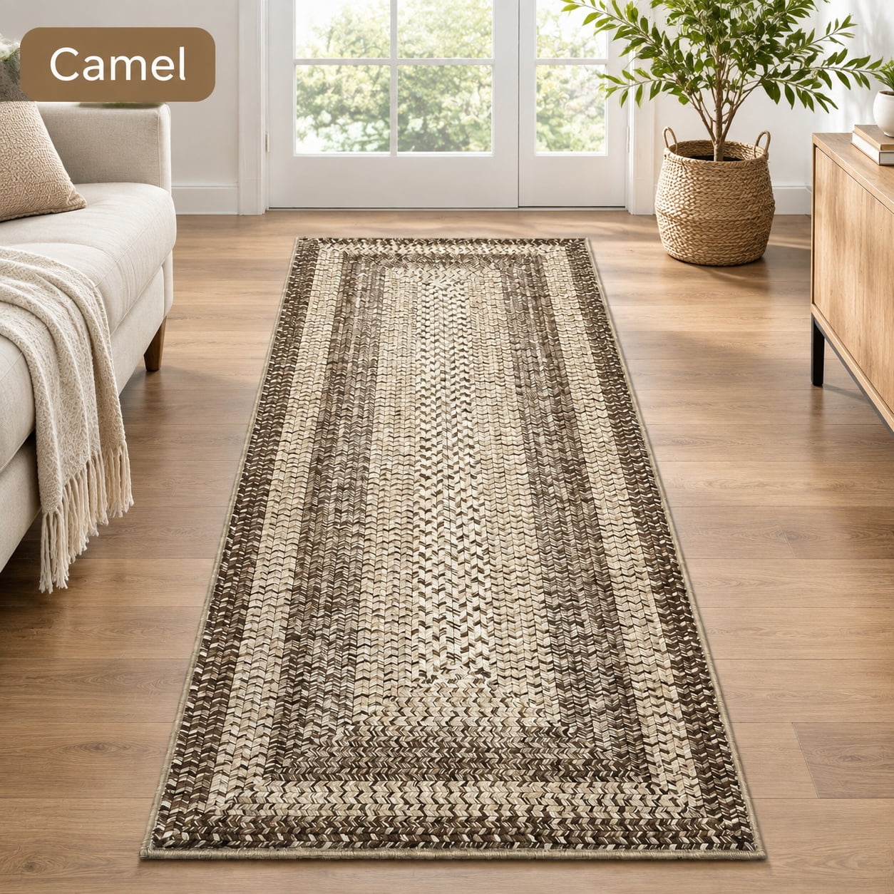 2x6 Braided Runner Rug Machine Washable Durable Hallway Area Rug Floor ...