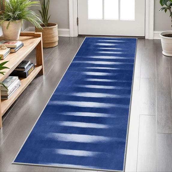 2x6 FT Kitchen Runner Rugs Non Skid Washable, Faux Wool Rug Runners for Hallways Bathroom Carpet Runner, Soft Indoor Modern Floor Rug for Entryway Laundry Room