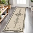 thumbnail image 1 of 2x6 FT Kitchen Runner Rugs Non Skid Washable, Faux Wool Rug Runners for Hallways Bathroom Carpet Runner, Soft Indoor Modern Floor Rug for Entryway Laundry Room, 1 of 11