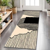 2x6 FT Kitchen Runner Rugs Non Skid Washable, Faux Wool Rug Runners for Hallways Bathroom Carpet Runner, Soft Indoor Modern Floor Rug for Entryway Laundry Room