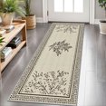 thumbnail image 1 of 2x6 FT Kitchen Runner Rugs Non Skid Washable, Faux Wool Rug Runners for Hallways Bathroom Carpet Runner, Soft Indoor Modern Floor Rug for Entryway Laundry Room, 1 of 11