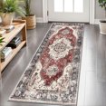 thumbnail image 1 of 2x6 FT Kitchen Runner Rugs Non Skid Washable, Faux Wool Rug Runners for Hallways Bathroom Carpet Runner, Soft Indoor Modern Floor Rug for Entryway Laundry Room, 1 of 11