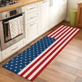 thumbnail image 1 of 2x6 Kitchen Runner Rug, 4th of July Non-Skid Rubber Backing Large Rectangle Rugs - Living Room Bedroom Home Office, Red Stripes Independence Day Indoor Floor Mat Carpets Washable Rug, 1 of 9