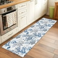 thumbnail image 1 of 2x6 Kitchen Runner Rug, Blue Coastal Non-Skid Rubber Backing Large Rectangle Rugs - Living Room Bedroom Home Office, Summer Nautical Ocean Beach Coral Fish Indoor Floor Mat Carpets Washable Rug, 1 of 9