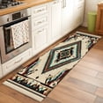 thumbnail image 1 of 2x6 Kitchen Runner Rug, Boho Red Teal Brown Non-Skid Rubber Backing Large Rectangle Rugs - Living Room Bedroom Home Office, Southwestern Vintage Geometric Indoor Floor Mat Carpets Washable Rug, 1 of 9