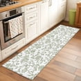 thumbnail image 1 of 2x6 Kitchen Runner Rug, Green Leaf Flower Non-Skid Rubber Backing Large Rectangle Rugs - Living Room Bedroom Home Office, Vintage Farmhouse Bohemian Spring Indoor Floor Mat Carpets Washable Rug, 1 of 9