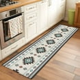 thumbnail image 1 of 2x6 Kitchen Runner Rug, Southwest Ethnic Non-Skid Rubber Backing Large Rectangle Rugs - Living Room Bedroom Home Office, Boho Aztec Tribal Abstract Aesthetic Indoor Floor Mat Carpets Washable Rug, 1 of 9