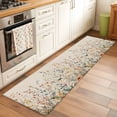 thumbnail image 1 of 2x6 Kitchen Runner Rug, Vintage Botanical Non-Skid Rubber Backing Large Rectangle Rugs - Living Room Bedroom Home Office, Spring Floral Summer Botanical Rustic Indoor Floor Mat Carpets Washable Rug, 1 of 9