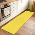 thumbnail image 1 of 2x6 Kitchen Runner Rug, Yellow Morocco Non-Skid Rubber Backing Large Rectangle Rugs - Living Room Bedroom Home Office, Geometric Leaf Diamond Lattice Abstract Indoor Floor Mat Carpets Washable Rug, 1 of 9