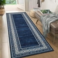 thumbnail image 1 of 2x6 Kitchen Runner Rugs Washable, Soft Non Slip Hallway Rug Carpet, Indoor Modern Geometric Rugs, Low Pile Throw Runner for Laundry Entryway Bathroom, Blue, 1 of 8