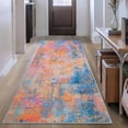 thumbnail image 1 of 2x6 Rainbow Rug Runners for Hallways Kitchen Runner Rug Non Slip Washable Colorful Long Runner Rugs with Rubber Backing Soft Abstract Carpet Runner for Bedroom, Kitchen, Bathroom, Entryway, 1 of 9