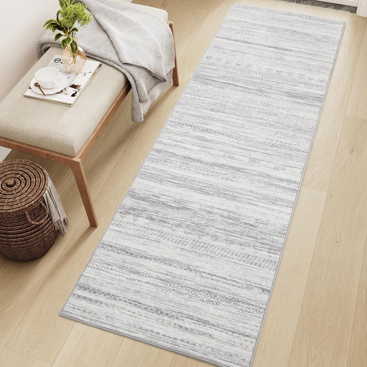 2x6 Christmas Rug Runners For Hallways Non Slip,Christmas Tree Print