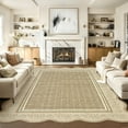 thumbnail image 1 of 2x6 Runner Rug Scalloped Kitchen Runner Rug Non Slip Washable Entryway Runners Modern Bordered Foldable Thin Accent Carpet Low Pile Soft Nursery Rugs, 1 of 13