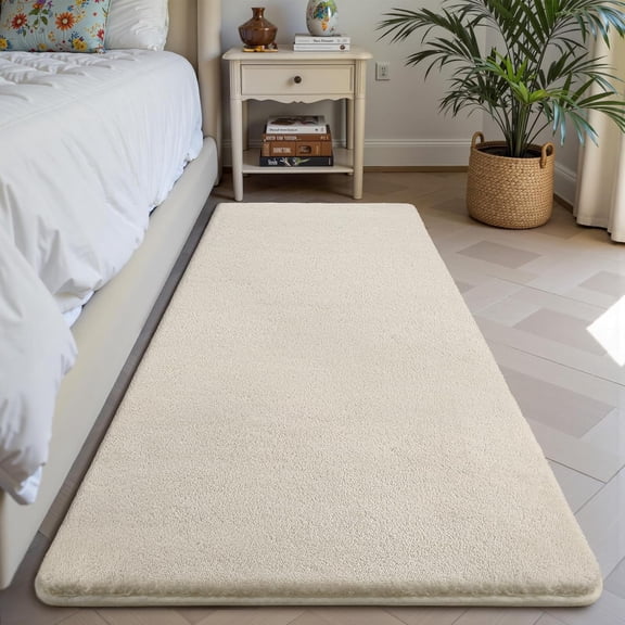 2x6 Soft Runner Rugs for Hallways, Bedside Rugs for Bedroom Living Room Area Throw Rug Runner Carpets Non Slip Memory Foam Area Rug for Kids Rooms, Dorm, Home Decor Aesthetic