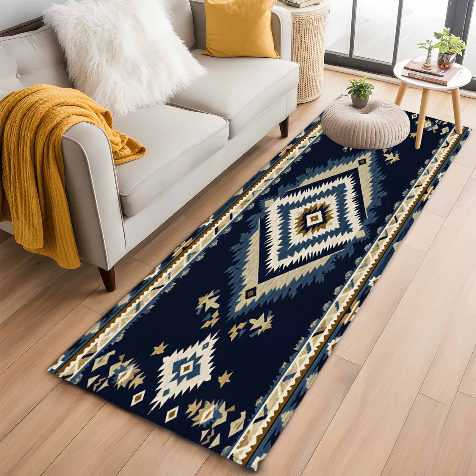 2x6 Washable Runner Rug, Ethnic Style Pattern Non-Slip Hallway Runner ...