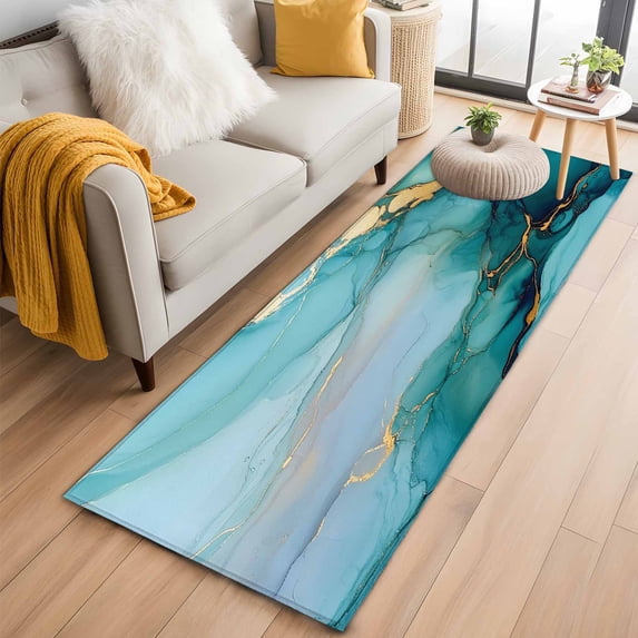 Textured Runner Rugs 2x6 Washable Runner Rug, Marble Texture Non-Slip Hallway Runner for ...
