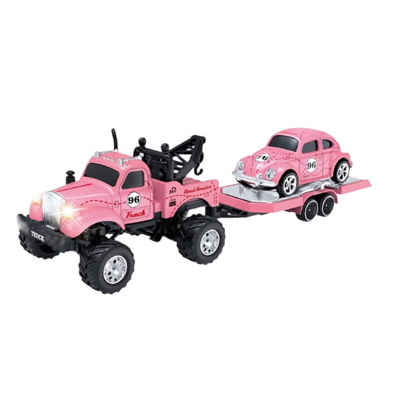 2x6 inch RC Off-Road Maintenance Vehicle with Trailer, High Performance Radio Controlled Repair Truck Toy, All-Terrain Heavy Duty Hobby Grade Play Set