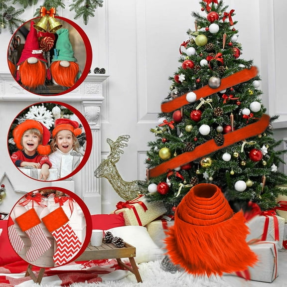 2x60 Inch Fur Fabric Strips - Super Soft Shaggy Plush Fur for Crafts, & Decor - for Beards, Santa Hair, Dolls, Rugs & Halloween/Christmas DIY Projects