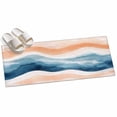 2x6ft Area Rug,Beach Ocean Wave Blue Gradient Washable Large Rugs Soft ...