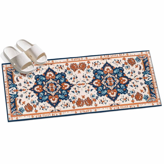 2x6ft Area Rug,Bohemia Tribal Western Pattern Washable Large Rugs Soft Non-Slip Floor Rug Retro Native Aesthetic Non-Shedding Indoor Carpets for Living Room Bedroom Home Office Nursery