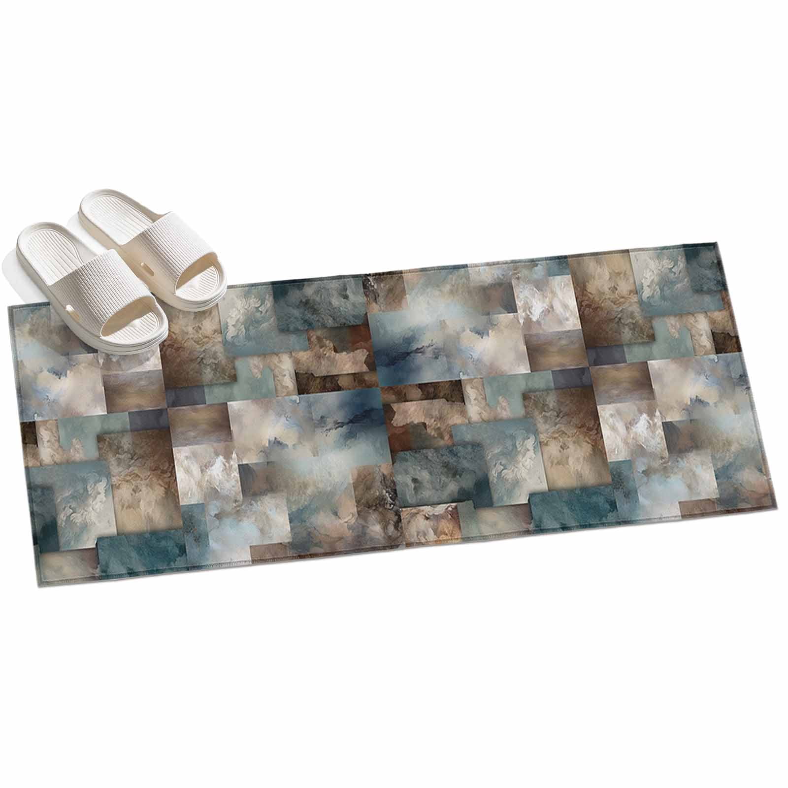 2x6ft Area Rug,Gradient Color Block Abstract Art Washable Large Rugs ...