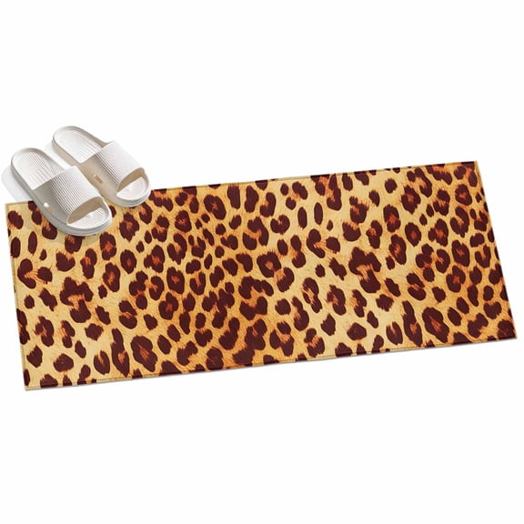 2x6ft Area Rug,Leopard Print Animal Skin Texture Washable Large Rugs Soft Non-Slip Floor Rug Wild Style Non-Shedding Indoor Carpets for Living Room Bedroom Home Office Nursery