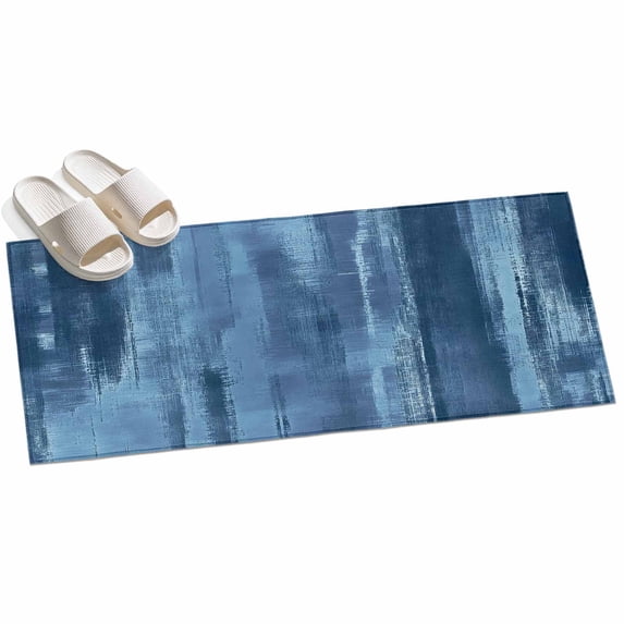 2x6ft Area Rug,Modern Blue Oil Painting Washable Large Rugs Soft Non ...