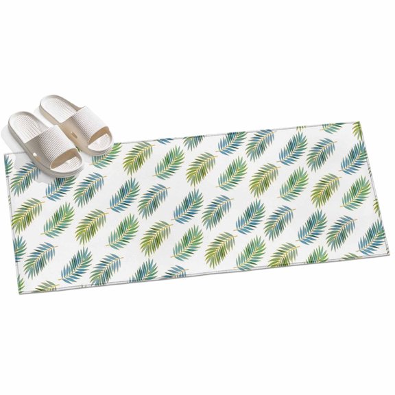 2x6ft Area Rug,Palm Leaves Tropical Leaves Washable Large Rugs Soft Non-Slip Floor Rug Summer Leaves Plant Non-Shedding Indoor Carpets for Living Room Bedroom Home Office Nursery