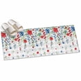 2x6ft Area Rug,Pink Blue Flowers Washable Large Rugs Soft Non-Slip ...