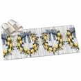 thumbnail image 1 of 2x6ft Area Rug,Summer Lemon Garland Checkered Bow Washable Large Rugs Soft Non-Slip Floor Rug Farmhouse Wood Grain Non-Shedding Indoor Carpets for Living Room Bedroom Home Office Nursery, 1 of 9
