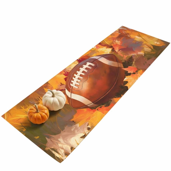 2x6ft Rugs for Living Room,Washable Area Rug,Football Autumn Orange ...