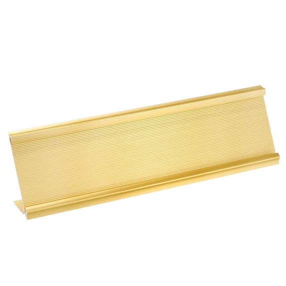 2x7.8inch Aluminum Name Plate Holder, L Type for Desk Sign Holder Gold Tone