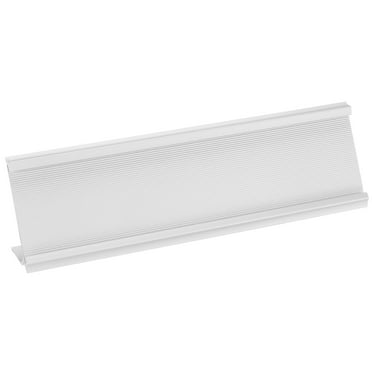 2x7.8inch Aluminum Name Plate Holder, L Type for Desk Sign Holder Silver Tone