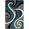 thumbnail image 1 of 2x7; Blue Swirl Design Area Rug; Summit Collection | Rug and Decor Inc., 1 of 2