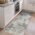 thumbnail image 1 of DEORAB 2x7 Runner Rugs for Hallway, Low Pile Lightweight Indoor Soft Machine Washable Rugs, Non Slip Backing Rug for Bedroom，Gray, 1 of 6