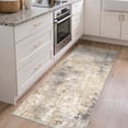 thumbnail image 1 of DEORAB 2x7 Runner Rugs Low Pile Lightweight Machine Washable Non Slip for Hallway, Laundry Room, Bedroom, Bathroom, Distressed Abstract Taupe Beige, 1 of 6