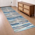 thumbnail image 1 of Brisasol Washable Rug Runner 2x7 Abstract Floor Runner Non Slips Printed Carpet Runner for Hallway Bedroom Entryway, Blue Aqua/Beige Taupe Multi, 1 of 7